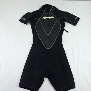 Hyperflex Wetsuit Shorty Womens 6 Black 2.5mm Neoprene Back Zip Surf Dive
